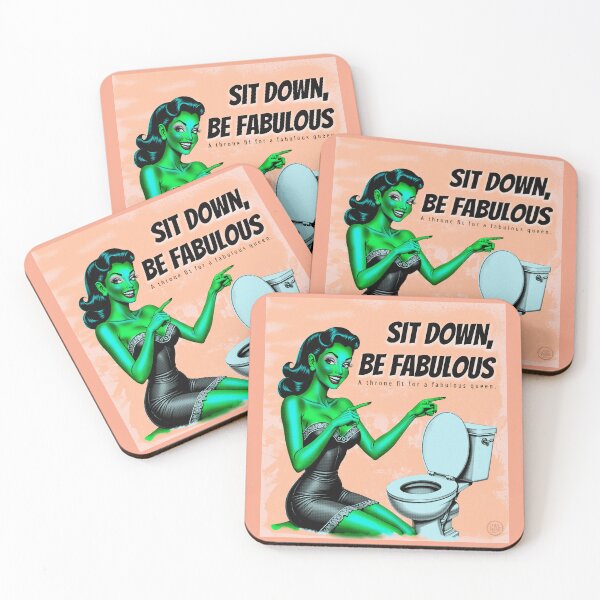Item preview, Sit Down, Be Fabulous – Intergalactic Toilet Poster designed and sold by lulo-pez-art.
