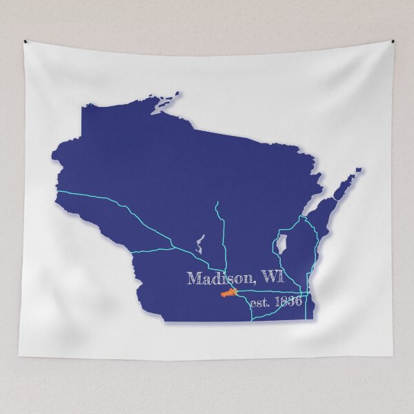 Item preview, Madison, WI [Blue] designed and sold by PhilbonianDezin.