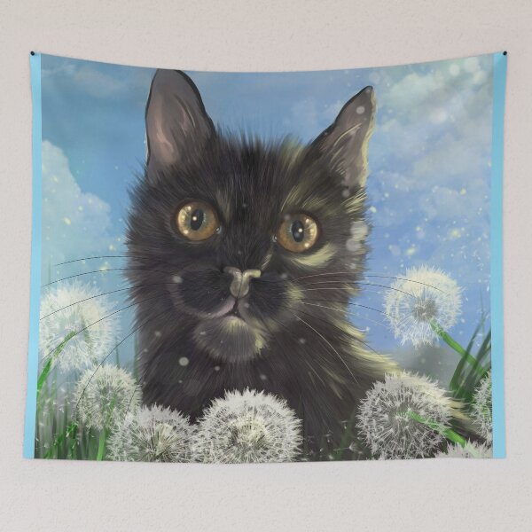 Item preview, Golden Afternoon black cat art designed and sold by Ash Evans.