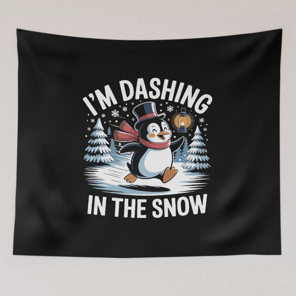 Item preview, I’m Dashing in the Snow – Funny Penguin Holiday Design   designed and sold by Sublime Studio graphics.
