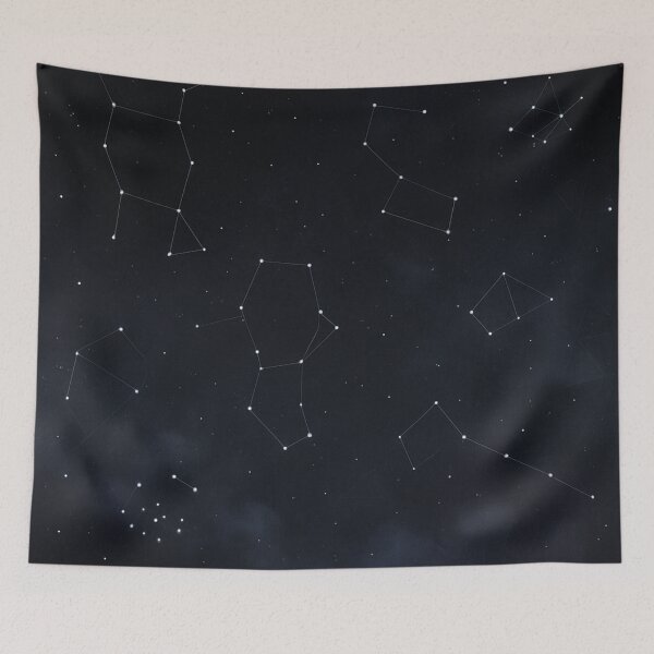 Item preview,  seamless art pattern with slow colour gradient of black night sky with stars and constellations designed and sold by optimusprime39.