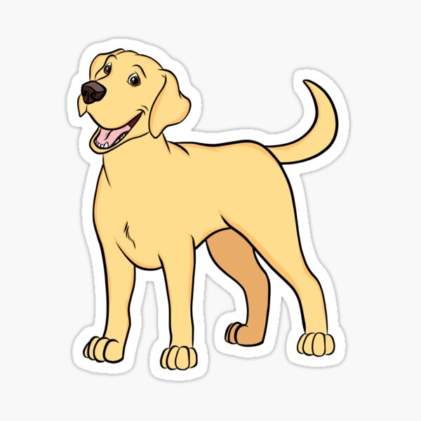 "Happy Yellow Labrador Retriever " Sticker for Sale by rmcbuckeye