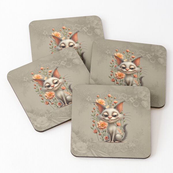 Item preview, The mischievous cat Melodie and the floral splendor. designed and sold by nicky2342.