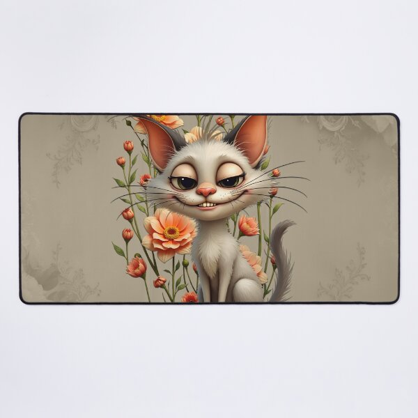 Item preview, The mischievous cat Melodie and the floral splendor. designed and sold by nicky2342.