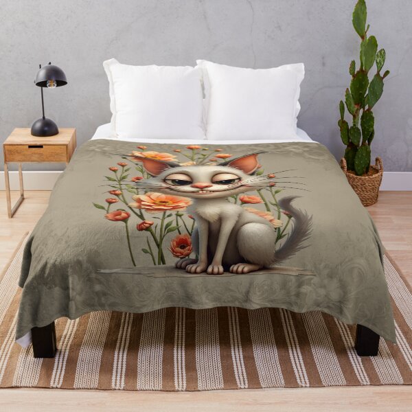 Item preview, The mischievous cat Melodie and the floral splendor. designed and sold by nicky2342.