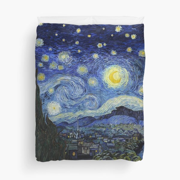The Starry Night Panorama Duvet Cover