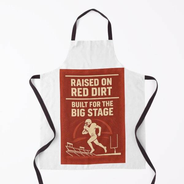 Item preview, College Poster: Raised in the Red Dirt, Built for the Big Stage designed and sold by VarsityVibes.