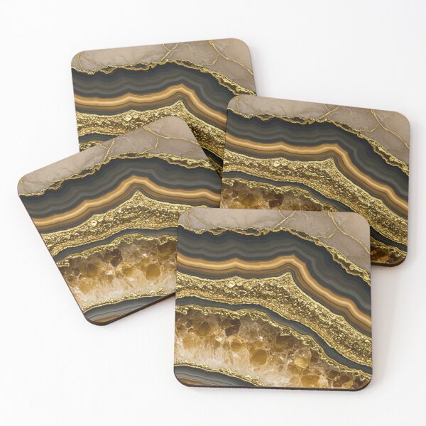 Item preview, Golden Drift: Amber Agate Layers designed and sold by GemShimmerCo.