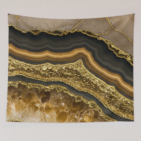 Item preview, Golden Drift: Amber Agate Layers designed and sold by GemShimmerCo.