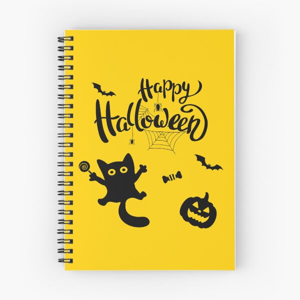 Artikelvorschau, „Happy Halloween“ Schwarzes Katzendesign – Gruselige & Süße Edition entworfen und verkauft von TheBeeKindSpace.