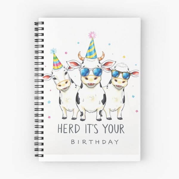 Item preview, Herd It's Your Birthday cute kawaii meme gift balloons cow designed and sold by CheeseBlueprint.