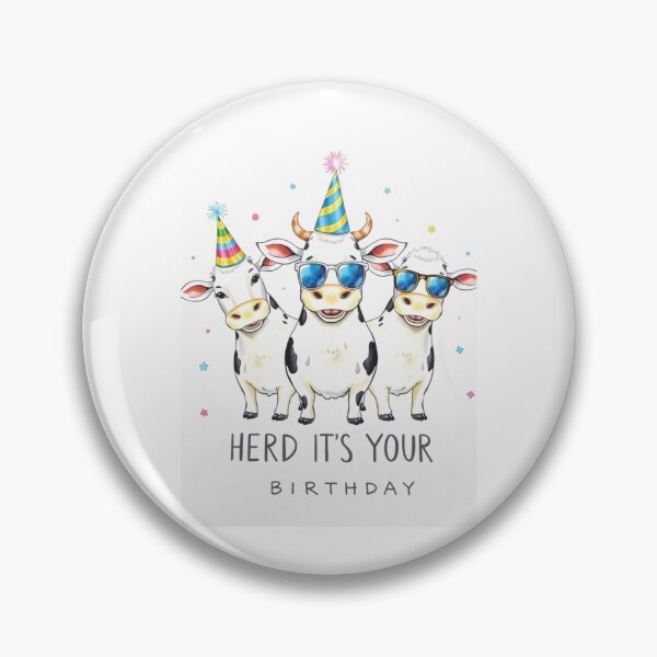Item preview, Herd It's Your Birthday cute kawaii meme gift balloons cow designed and sold by CheeseBlueprint.