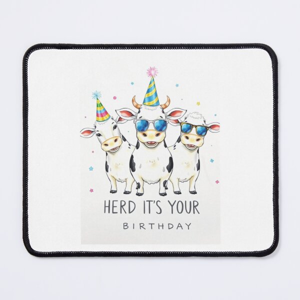 Item preview, Herd It's Your Birthday cute kawaii meme gift balloons cow designed and sold by CheeseBlueprint.