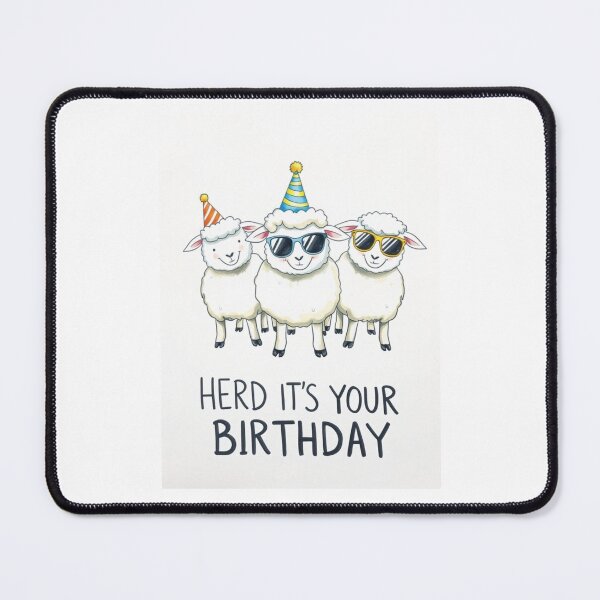 Item preview, Herd It's Your Birthday cute kawaii meme gift balloons cow sheep designed and sold by CheeseBlueprint.