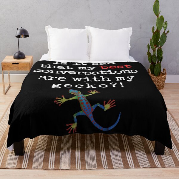 Item preview, Funny Gecko Quote – “Is It Sad That My Best Conversations Are With My Gecko?” designed and sold by Fredster1966.