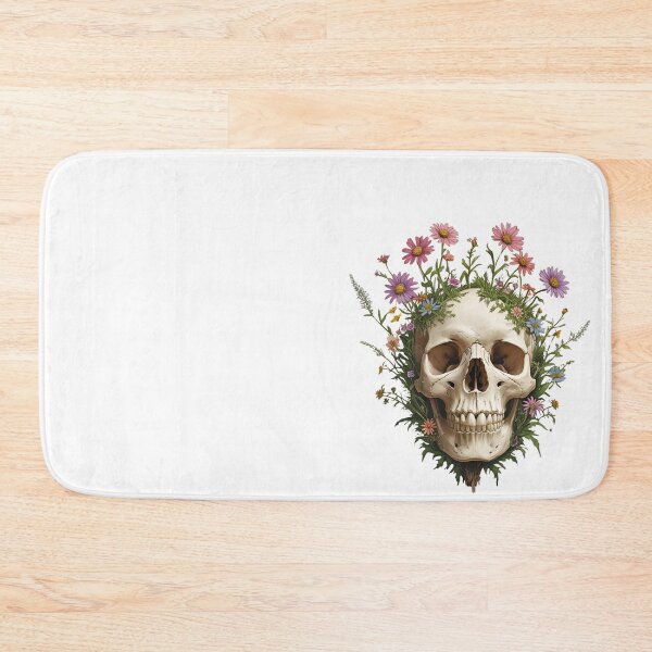 Item preview, Bones & Blooms – Gothic Floral Skull Illustration designed and sold by modishwelt.