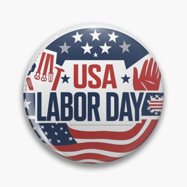 Item preview, Happy Labor Day USA - Patriotic Sticker for Workers designed and sold by earthanda.