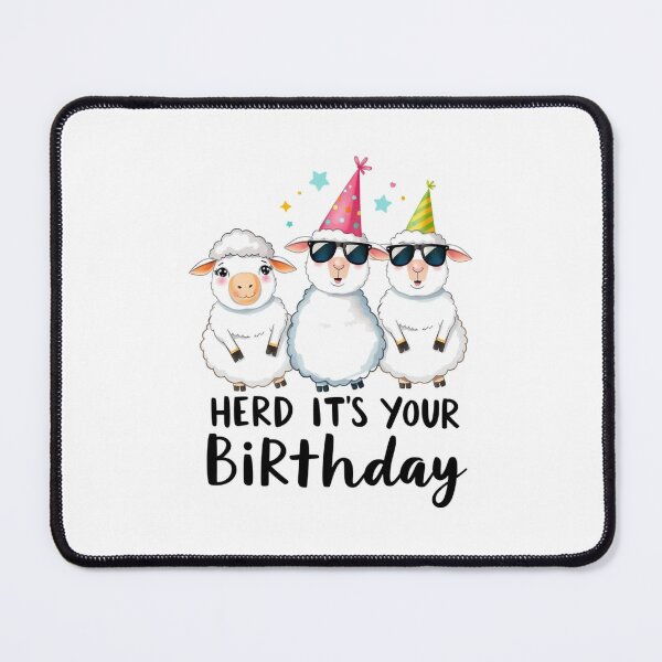 Item preview, Herd It's Your Birthday cute kawaii meme gift balloons cow sheep designed and sold by CheeseBlueprint.