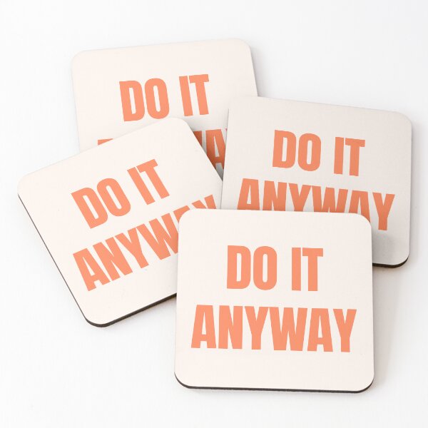 Item preview, Do It Anyway – Peach Coral Motivational Quote with Warm Vibes designed and sold by thoratsdesign.