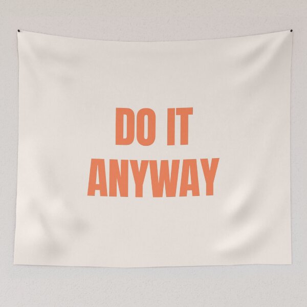 Item preview, Do It Anyway – Peach Coral Motivational Quote with Warm Vibes designed and sold by thoratsdesign.