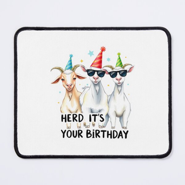 Item preview, Herd It's Your Birthday cute kawaii meme gift balloons cow goat designed and sold by CheeseBlueprint.