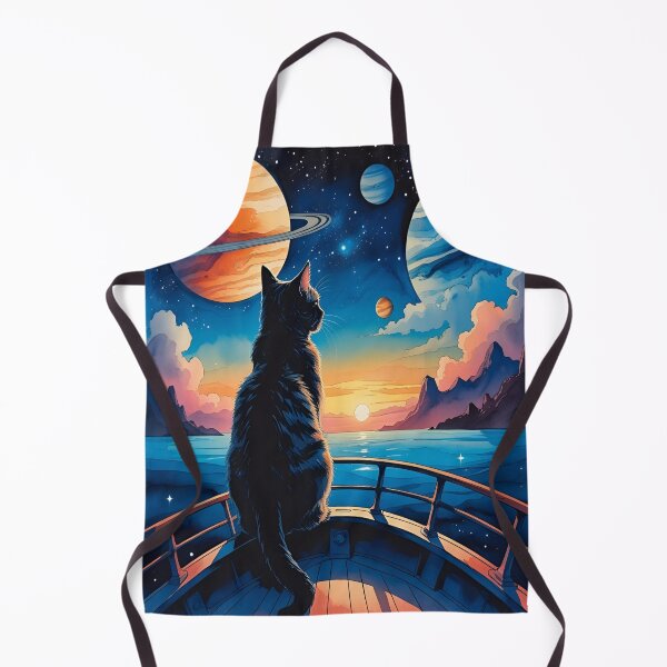 Item preview, Stargazing Cat on the Water Artscape designed and sold by EschatonGarden.
