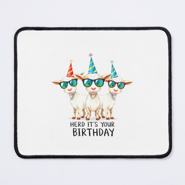 Item preview, Herd It's Your Birthday cute kawaii meme gift balloons cow goat designed and sold by CheeseBlueprint.