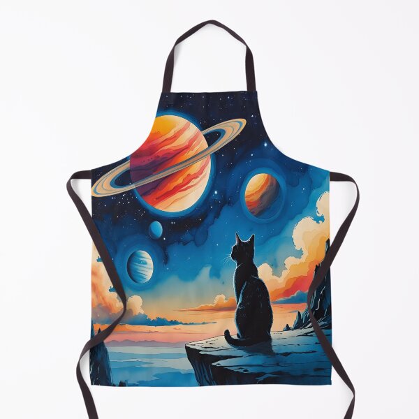Item preview, Stargazing Cat on Alien World Artscape designed and sold by EschatonGarden.