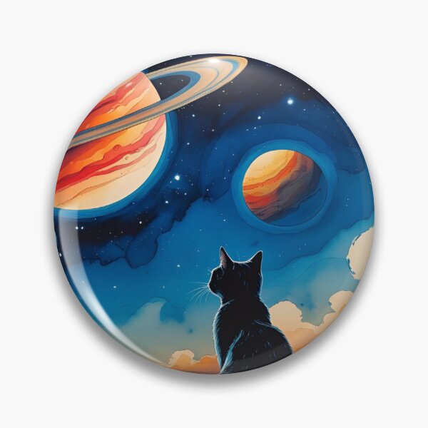 Artikelvorschau, Sterne beobachtende Katze auf Alien World Artscape entworfen und verkauft von EschatonGarden.