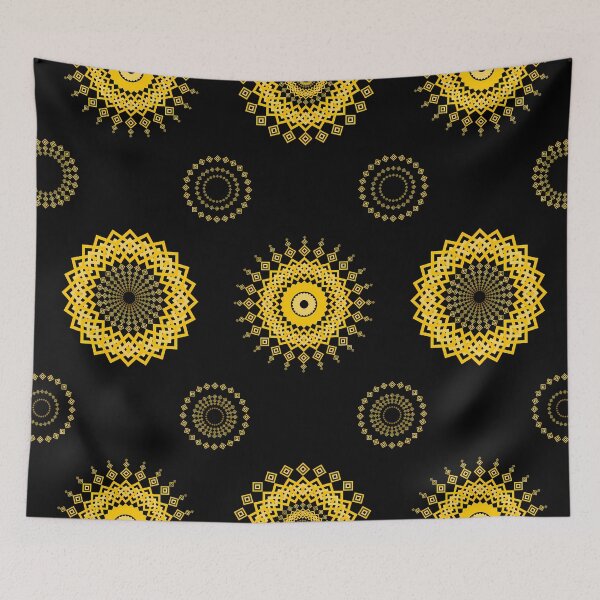 Item preview, Goldenrod Pixel Mandala Ethnic Seamless Pattern designed and sold by Khwanchai.