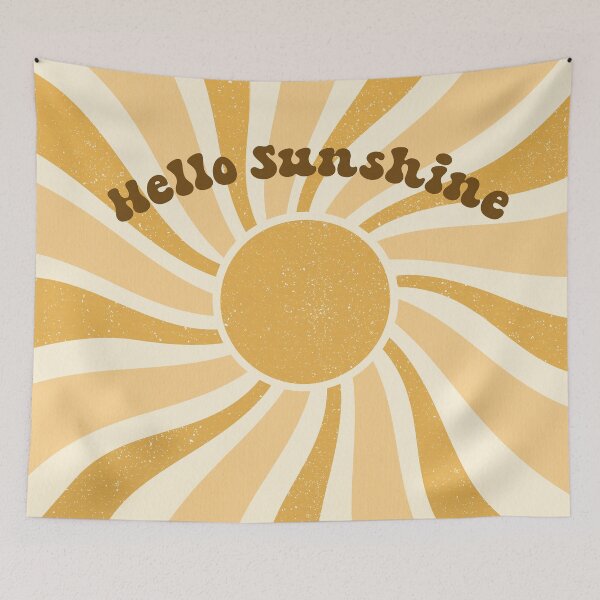 Item preview, Hello Sunshine Retro 70s Vintage Boho Hippie Sunburst designed and sold by OneWorldLove.