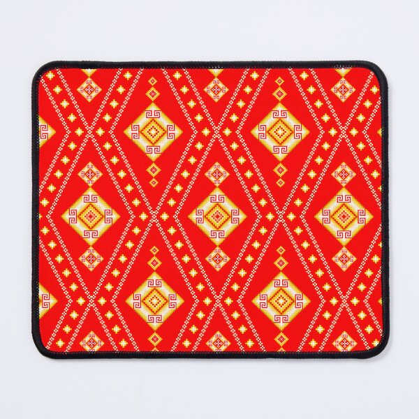 Item preview, Vermilion & Goldenrod Greek Key Ethnic Seamless Pattern designed and sold by Khwanchai.