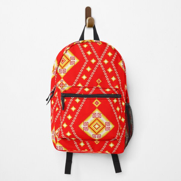 Item preview, Vermilion & Goldenrod Greek Key Ethnic Seamless Pattern designed and sold by Khwanchai.