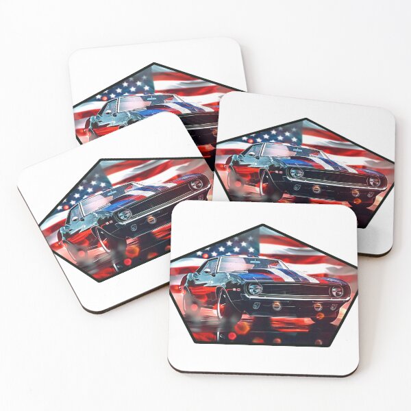 Item preview, American Muscle Car Power – Patriotic Stars & Stripes Ride designed and sold by Josinta.