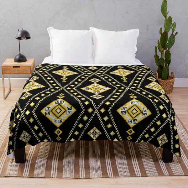 Item preview, Onyx & Goldenrod Greek Key Ethnic Seamless Pattern designed and sold by Khwanchai.