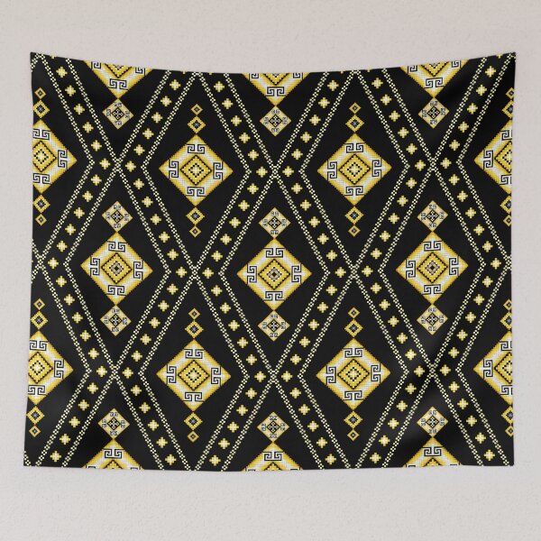 Item preview, Onyx & Goldenrod Greek Key Ethnic Seamless Pattern designed and sold by Khwanchai.