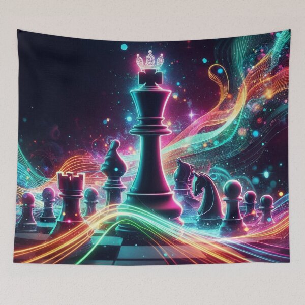 Item preview, Neon Chess: Queen of the Board designed and sold by FantasyPearl.