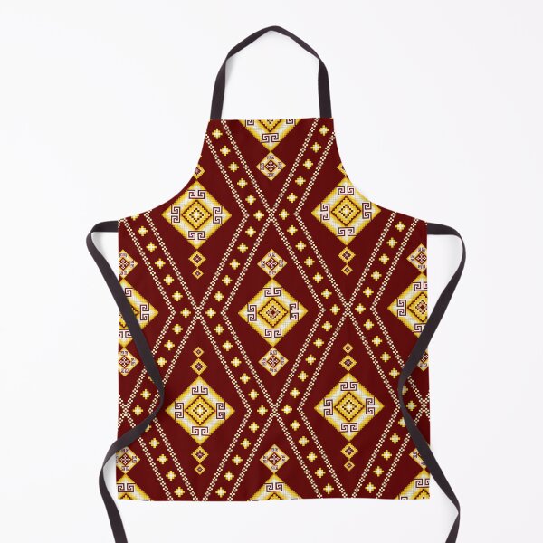 Item preview, Burgundy & Goldenrod Greek Key Ethnic Seamless Pattern designed and sold by Khwanchai.