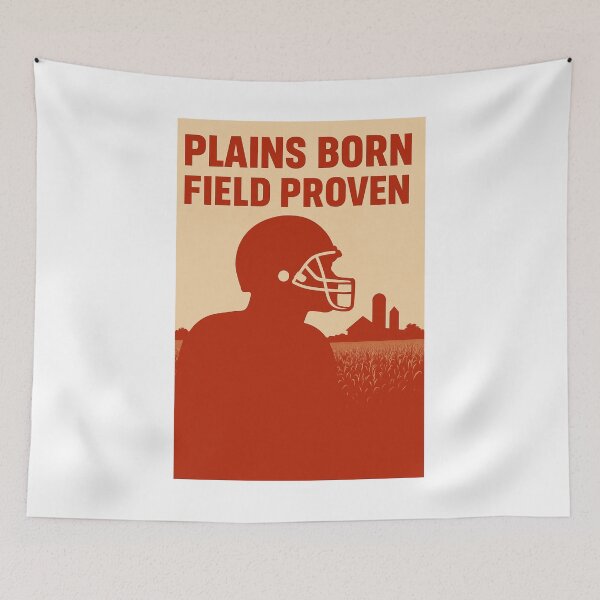 Item preview, College Poster: Plains Born, Field Proven designed and sold by VarsityVibes.