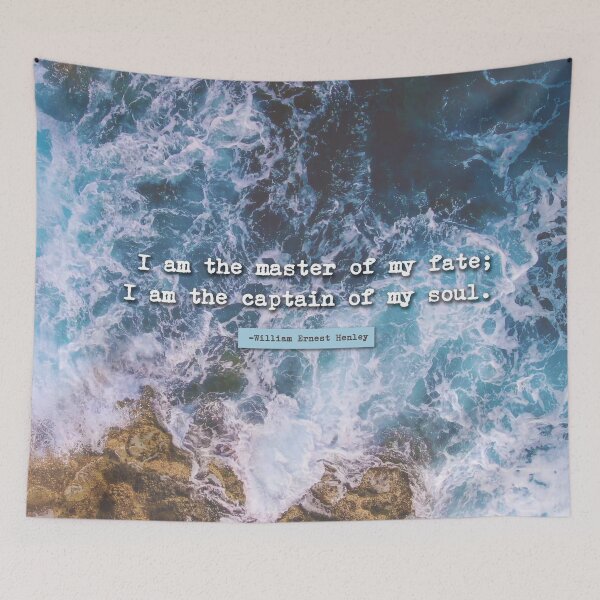 Item preview, Master of My Fate Motivational Ocean Cliffs designed and sold by OneWorldLove.