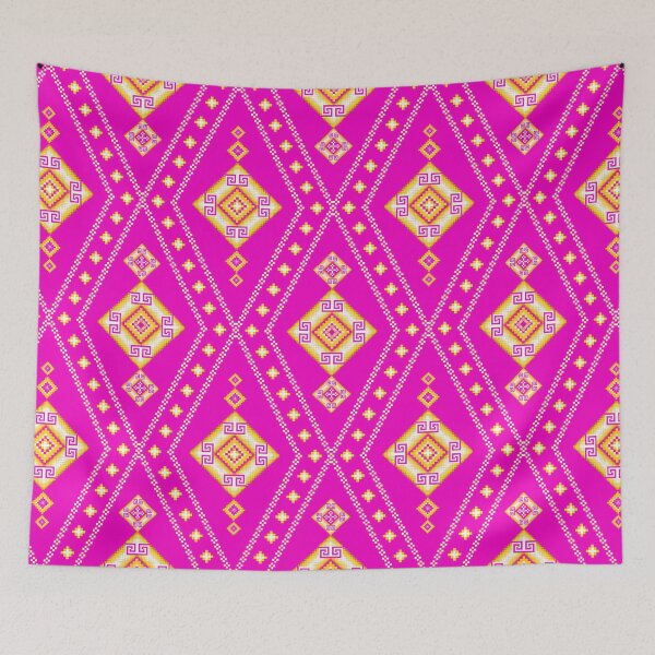 Item preview, Fuchsia & Goldenrod Greek Key Ethnic Seamless Pattern designed and sold by Khwanchai.
