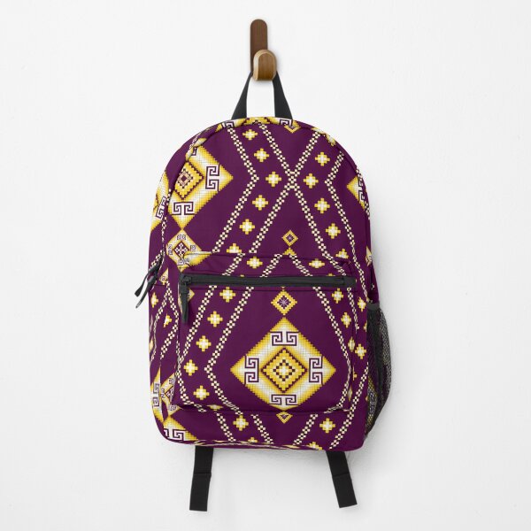 Item preview, Plum & Goldenrod Greek Key Ethnic Seamless Pattern designed and sold by Khwanchai.