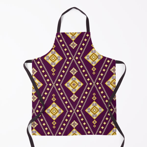 Item preview, Plum & Goldenrod Greek Key Ethnic Seamless Pattern designed and sold by Khwanchai.