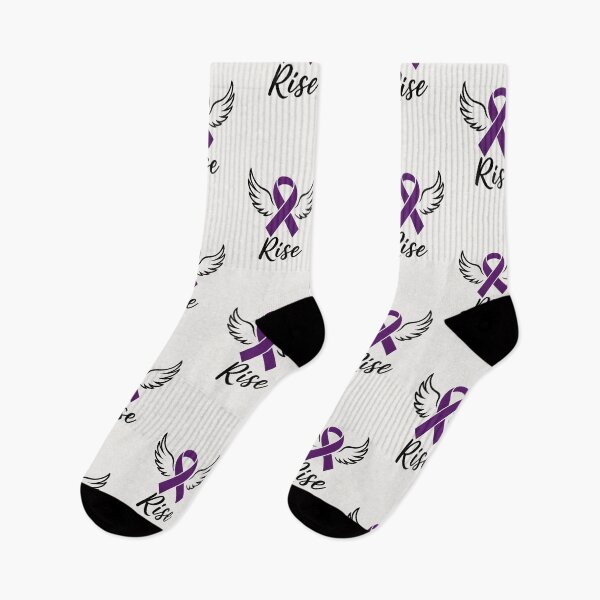 Item preview, Rise – Purple Ribbon Awareness Wings Design for Healing & Empowerment designed and sold by Quiet Power Co..