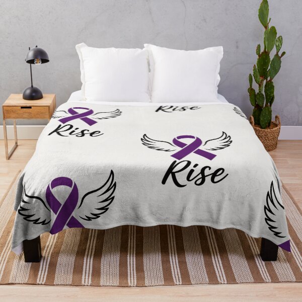 Item preview, Rise – Purple Ribbon Awareness Wings Design for Healing & Empowerment designed and sold by Quiet Power Co..