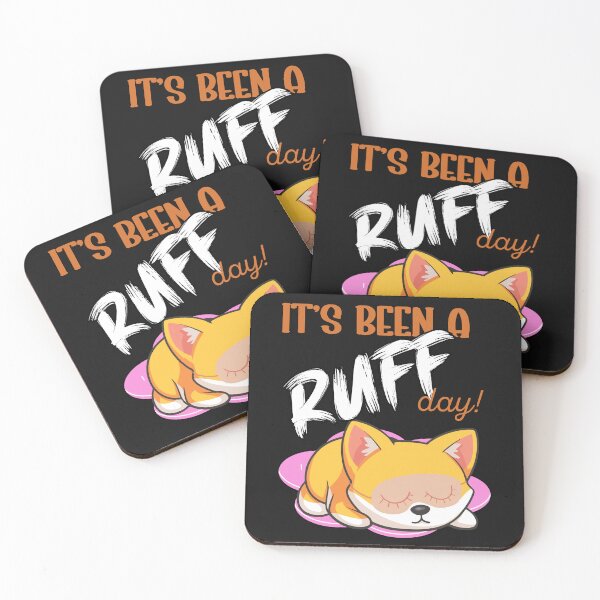 Item preview, “It’s Been a Ruff Day” – Dog with Sleep Mask designed and sold by BerryMint.