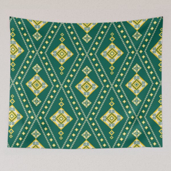 Item preview, Jade & Goldenrod Greek Key Ethnic Seamless Pattern designed and sold by Khwanchai.