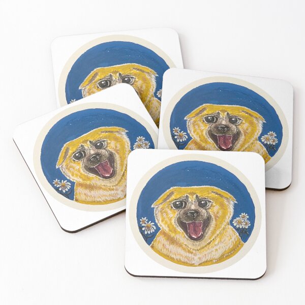 Item preview, Floppy-Eared Dog on Blue designed and sold by Umami-Kook.