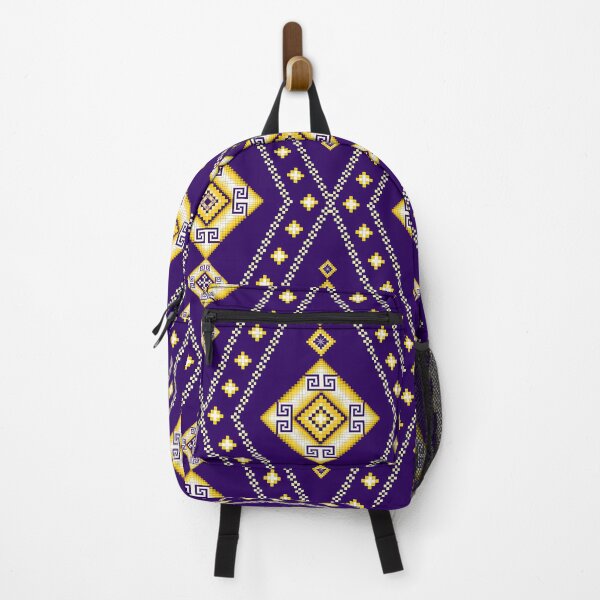 Item preview, Amethyst & Goldenrod Greek Key Ethnic Seamless Pattern designed and sold by Khwanchai.