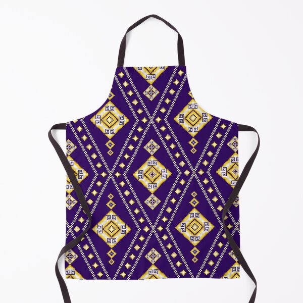 Item preview, Amethyst & Goldenrod Greek Key Ethnic Seamless Pattern designed and sold by Khwanchai.
